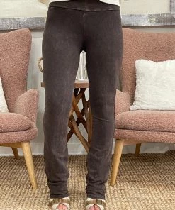 Fashiongo: Chatoyant Washed Bootcut Pants With Pockets In Brown