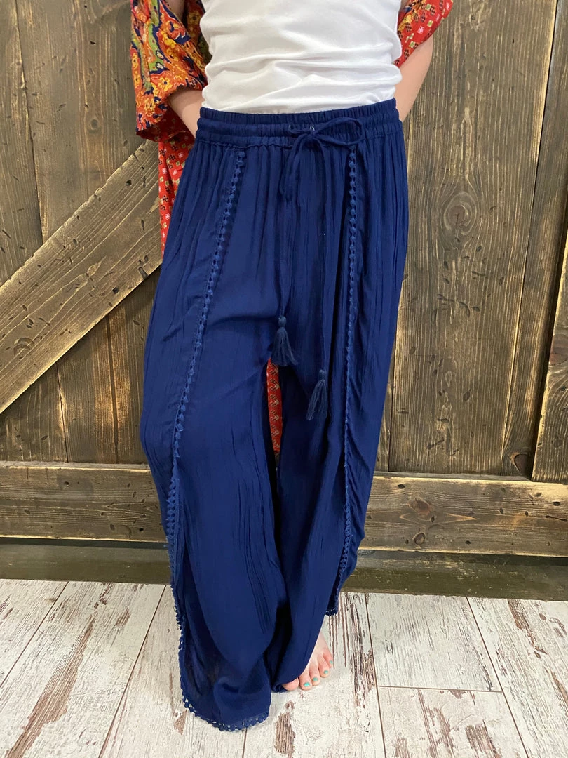 Angie Tulip Pants With Drawstring In Navy GIRLS 3 Angie Tulip Pants With Drawstring In Navy GIRLS