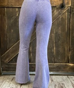 Fashiongo: Chatoyant BOTTOMS Washed Bell Bottom Flare Pants In Lilac 5 Fashiongo: Chatoyant BOTTOMS Washed Bell Bottom Flare Pants In Lilac