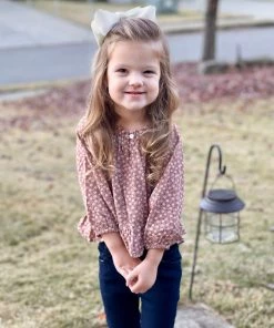 Vignette Floral Ruffle Hem Top In Rose GIRLS