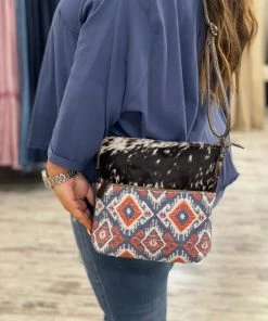 Myra Bag Diamond Rug & Hairon Crossbody Purse ACCESSORIES
