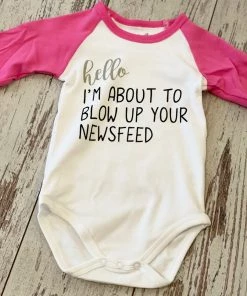 Pavilion Blow Up Your Newsfeed Raglan Bodysuit GIRLS