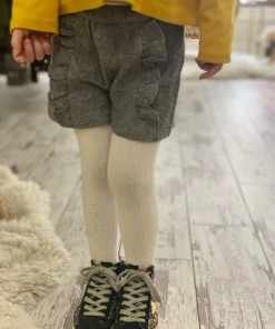 Vignette Herringbone Ruffle Shorts