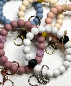 Three Hearts Key Bangle Teether Bracelet GIFTS