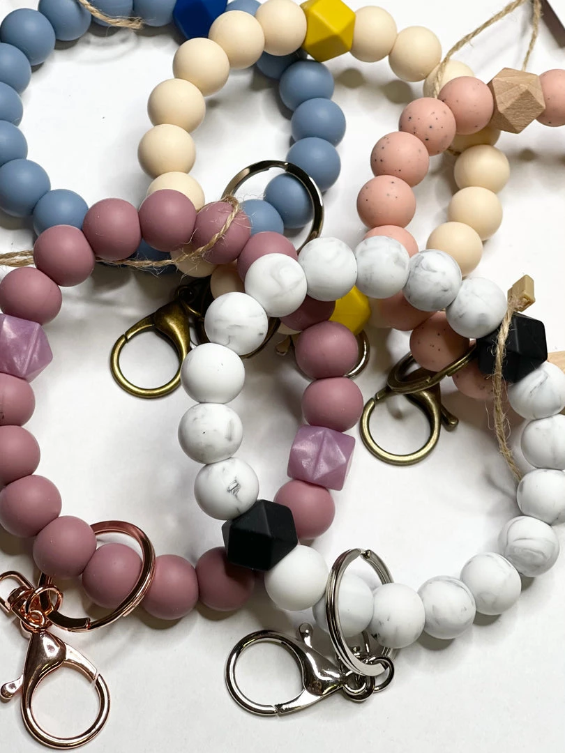 Three Hearts Key Bangle Teether Bracelet GIFTS 1 Three Hearts Key Bangle Teether Bracelet GIFTS