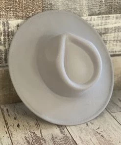 Queens Girls Wool Panama Hat In Grey