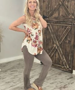 Fashiongo: Chatoyant Washed Slim Bootcut Pants In Desert Taupe 7 Fashiongo: Chatoyant Washed Slim Bootcut Pants In Desert Taupe