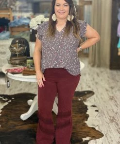 Fashiongo: Chatoyant Washed Bell Bottom Flare With Fringe In Wine BOTTOMS 6 Fashiongo: Chatoyant Washed Bell Bottom Flare With Fringe In Wine BOTTOMS