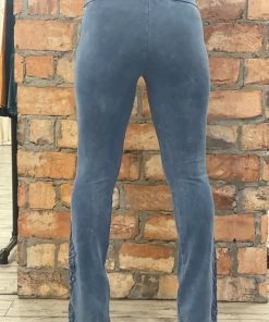 Fashiongo: Chatoyant Washed Slim Bootcut Pants In Light Denim