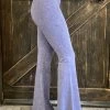 Fashiongo: Chatoyant BOTTOMS Washed Bell Bottom Flare Pants In Lilac