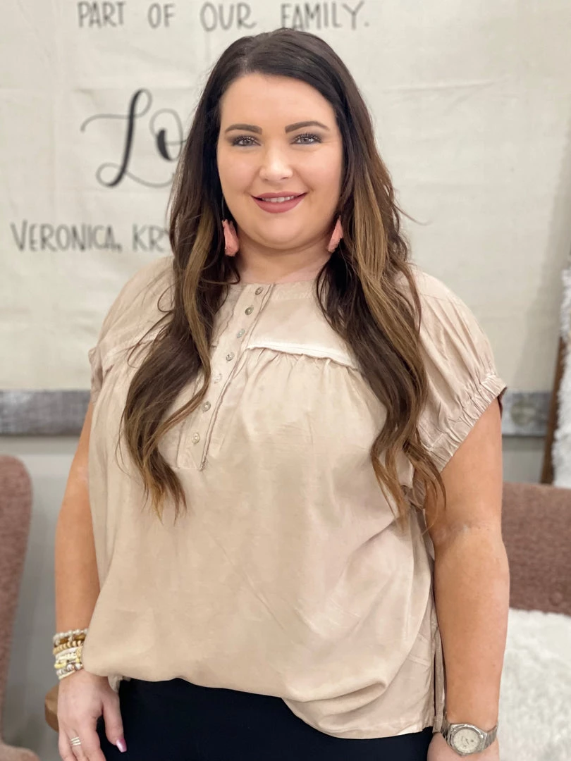 Oddi Washed Slouchy Henley Top TOPS 1 Oddi Washed Slouchy Henley Top TOPS