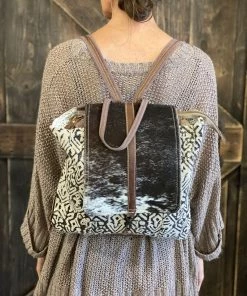 Myra Bag Printed Rug & Hairon Flap Backpack