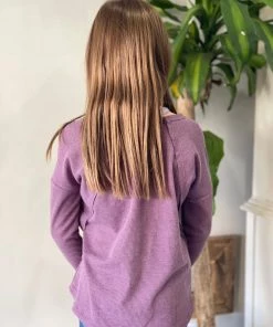 Hayden Of Los Angeles GIRLS Waffle Knit Raw Hem Top