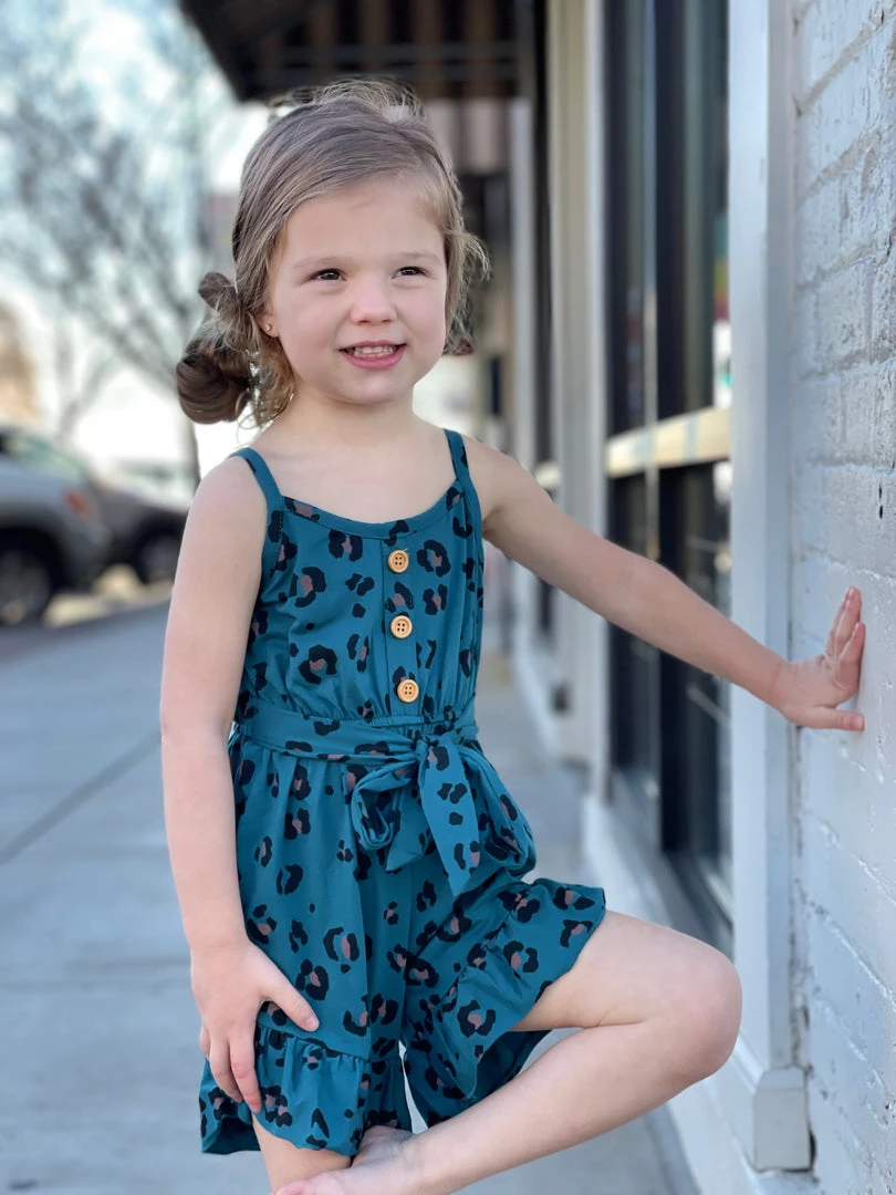 Honeydew GIRLS Leopard Print Ruffle Shorts Romper 1 Honeydew GIRLS Leopard Print Ruffle Shorts Romper