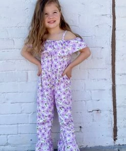 Honeydew GIRLS Floral Ruffle Flare Jumpsuit
