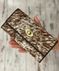 Myra Bag Brown Hairon Twist Front Wallet
