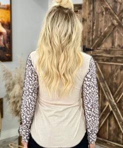 Easel Mixed Print Color Block Top 5 Easel Mixed Print Color Block Top