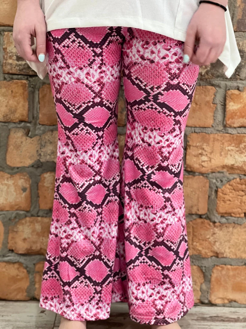 Kevin Snakeskin Print Bell Bottom Pants GIRLS 2 Kevin Snakeskin Print Bell Bottom Pants GIRLS
