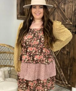 Oddi Floral Tiered Smocked Bodice Dress