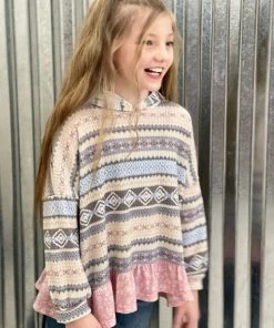 Oddi Tribal Waffle Hooded Pullover