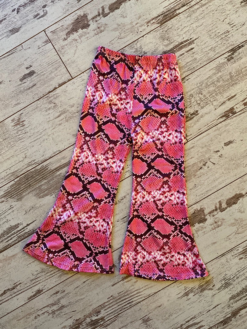 Kevin Snakeskin Print Bell Bottom Pants GIRLS 3 Kevin Snakeskin Print Bell Bottom Pants GIRLS