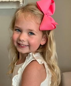 Clover Cottage French Knot Bow Clip - 6 Inch - Variety BIG GIRLS (6-14)