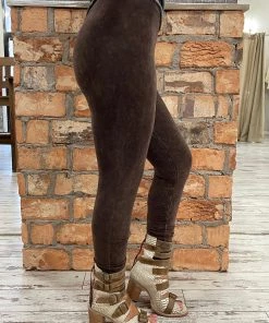 Fashiongo: Chatoyant BOTTOMS Washed Leggings In Brown