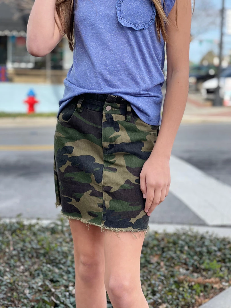 Hayden Of Los Angeles GIRLS Camo Paperbag Skirt 1 Hayden Of Los Angeles GIRLS Camo Paperbag Skirt