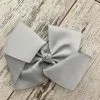 The Hair Bow Company ACCESSORIES Oversized Grosgrain Bow In Grey