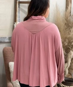 Davi & Dani TOPS Turtleneck Drawstring Babydoll Top 5 Davi & Dani TOPS Turtleneck Drawstring Babydoll Top