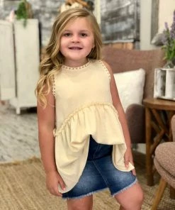 Hayden Of Los Angeles Crochet Trim Babydoll Tank Top GIRLS