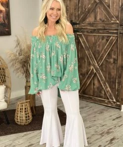 The Rustic Rack Boutique Sales 22 Fashiongo: Chatoyant BOTTOMS Washed Cropped Bell Bottom Pants In White