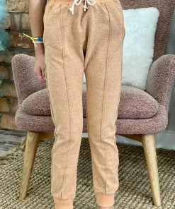 Ettie + H Reverse Seam Jogger Pants In Pumpkin