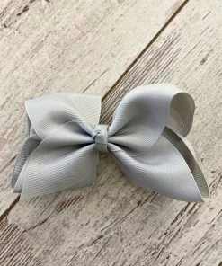 The Hair Bow Company Grosgrain Bow In Grey