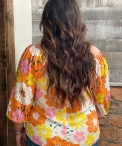 Andree By Unit Boho Floral Printed Top