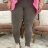 Fashiongo: Chatoyant Washed Leggings In Taupe BOTTOMS