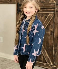 Oddi Star Printed Denim Jacket GIRLS