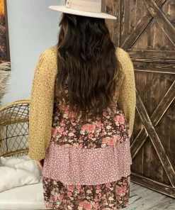 Oddi Floral Tiered Smocked Bodice Dress