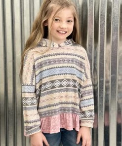 Oddi Tribal Waffle Hooded Pullover