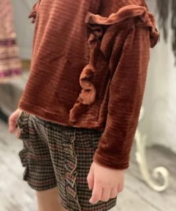 Vignette Houndstooth Ruffle Shorts GIRLS