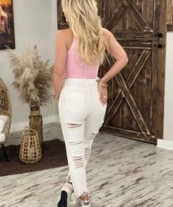 2NE1 Apparel Solid Sleeveless Bodysuit In Light Pink