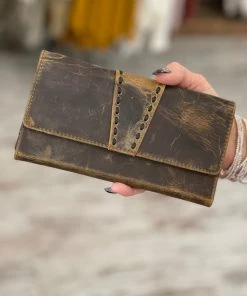 Myra Bag ACCESSORIES Stitched Leather Wallet