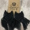 Golden Stella Square Crochet Tassel Earrings In Black ACCESSORIES
