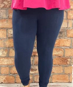 Fashiongo: Chatoyant Washed Leggings In Dark Blue
