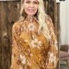 The Rustic Rack Boutique Smocked Neck Floral Top