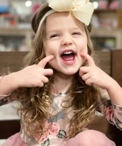 The Hair Bow Company Oversized Satin Bow Headband-Assorted Colors ACCESSORIES