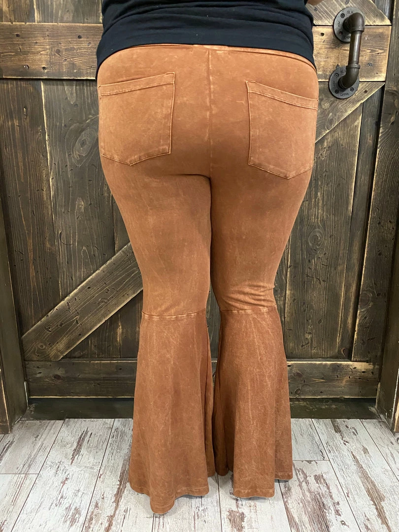Fashiongo: Chatoyant Washed Bell Bottom Pants With Pockets In Pumpkin Spice 3 Fashiongo: Chatoyant Washed Bell Bottom Pants With Pockets In Pumpkin Spice