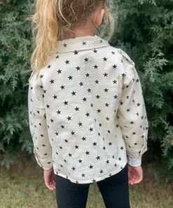 Oddi Distressed Star Printed Jacket GIRLS