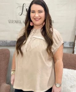 Oddi Washed Slouchy Henley Top TOPS