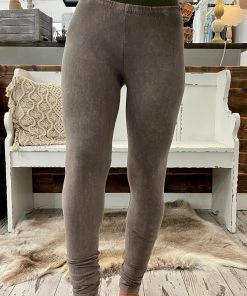 Fashiongo: Chatoyant BOTTOMS Washed Leggings In Desert Taupe